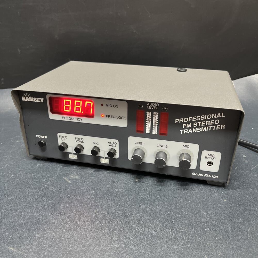 Ramsey FM-100 Stereo Transmitter (Model FM-100) With Manual, EUC.